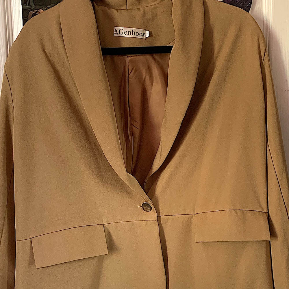 Tan Blazer/Suit Top